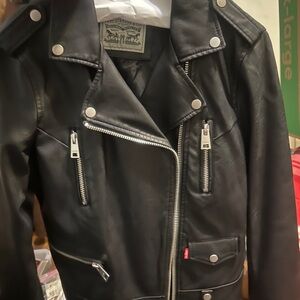 Levi's Women's Classic Black Leather Biker Jacket